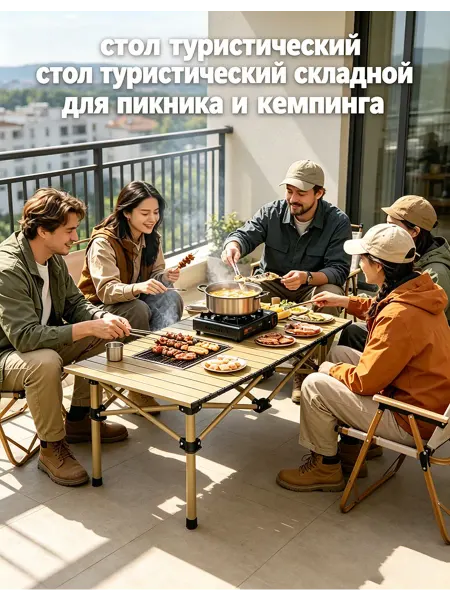 Стол туристический складной водостойкий и чистый