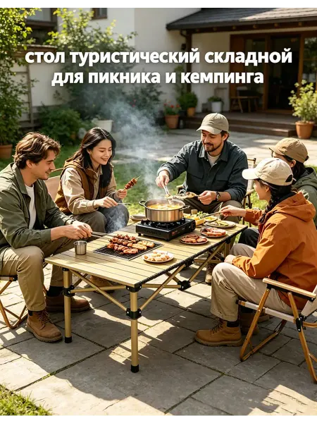 Стол туристический складной для готовки и отдыха