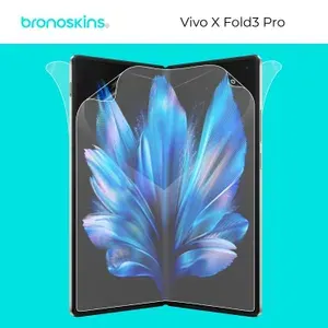 Защитная бронированная пленка на внешний экран и корпус Vivo X Fold 3 Pro (Глянцевая)