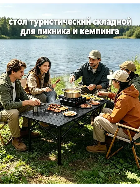 Стол складной туристический с чехлом в комплекте