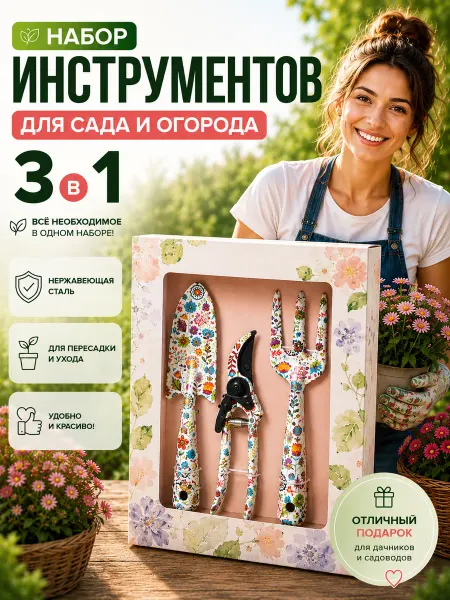 Terra Garden Набор садовых инструментов 3 предмета