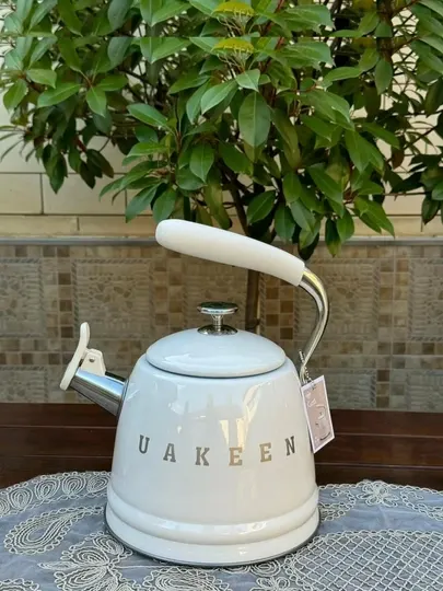 Чайник со свистком Uakeen VK-119 Germany, нержавеющая сталь/керамика, 3,5 л