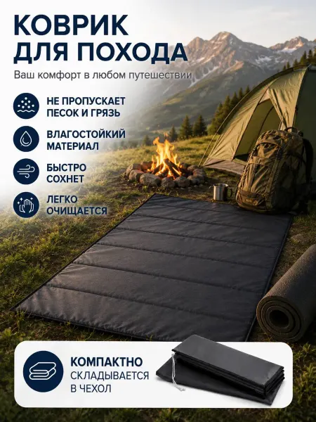 Коврик туристический складной 60х188 см