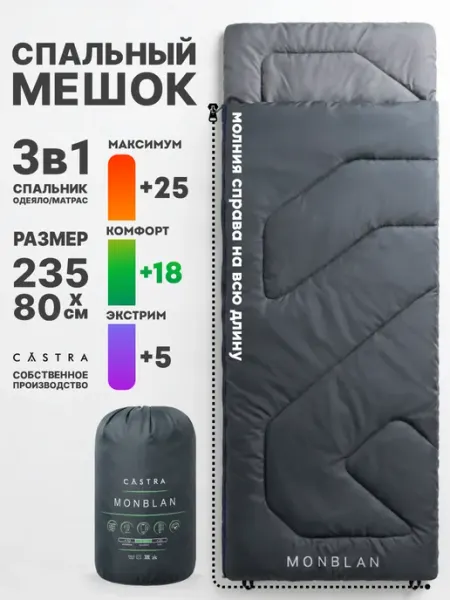 Castra Спальный мешок туристический летний одноместный