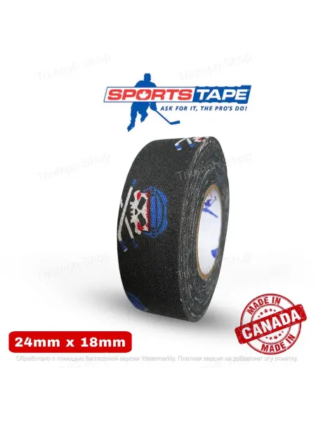 Sports tape Хоккейная лента 24мм*18м череп и кости