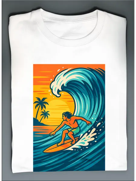 GreenGray T Футболка сёрфинг surfboard waves мужская женская стиль