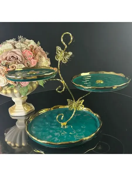 Lenardi Блюдо этажерка фарфоровая, 3 яруса