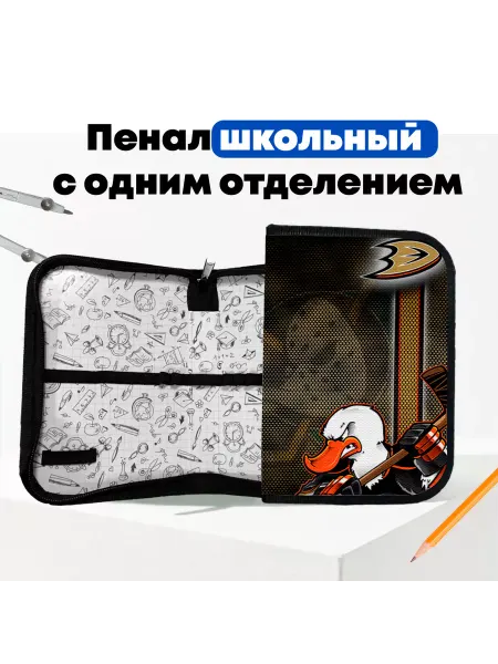 Школьный пенал хоккейный клуб НХЛ Анахайм Дакс