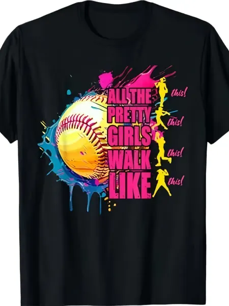 Бейсбол Всплеск Девушки Идут Это футболка женская