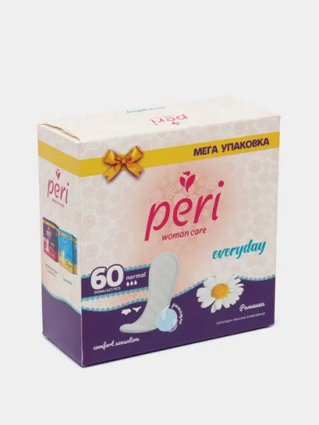 Прокладки ежедневные Peri, 3 капли, 60 шт