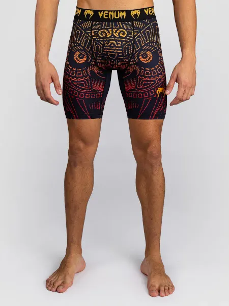 Venum Шорты компрессионные Quetzal Fury Black Fury Red Tangerine