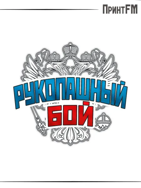 ПринтFM Термонаклейка герб россии рукопашный бой спорт