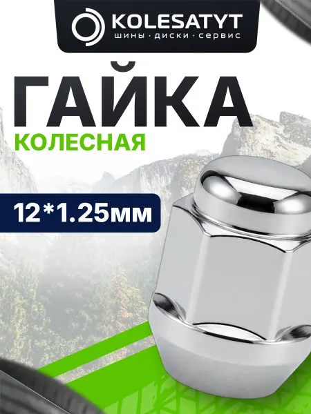 Китай Гайка М12*1.25 (35 19) хром, конус, закрытая 2006