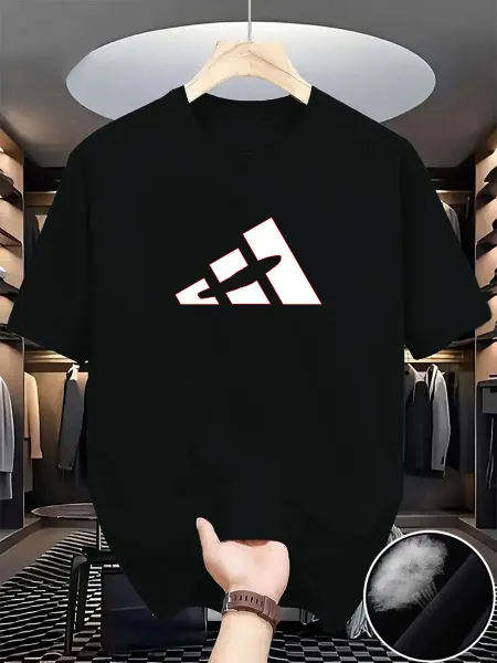 Футболка с логотипом ADIDAS, спортивная футболка,100% хлопок