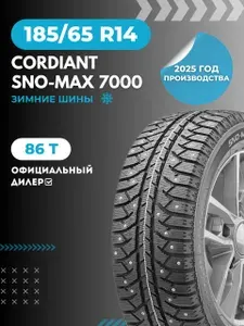 CORDIANT Шины зимние 185 65 R14 86T Sno-Max 7000