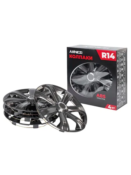 ARNEZI Колпаки R14 Sirrah 4шт (графитовые) ABS-пластик