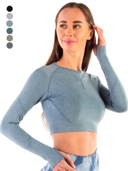 Beautybody Apparel Рашгард спортивный бесшовный Capella Melablue