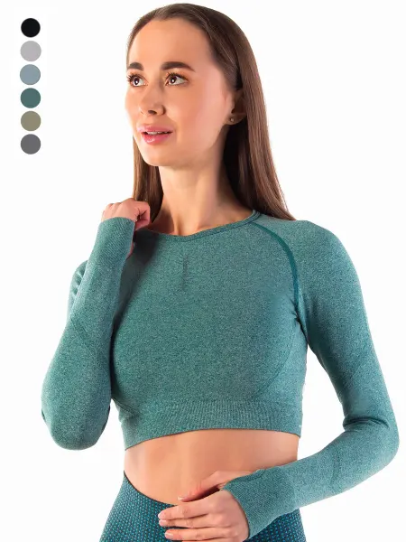 Beautybody Apparel Рашгард спортивный бесшовный Capella Verde
