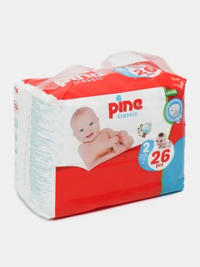 Детские подгузники для малышей Pine Air Classic, 3-6 кг, №2, 1 шт