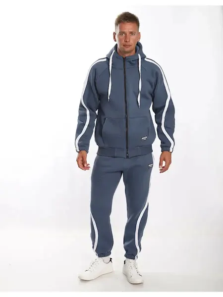 VIE SHOP Спортивный костюм теплый с начесом на молнии с капюшоном
