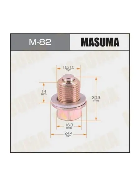 MASUMA Болт маслосливной A T M-82 Hyundai с шайбой
