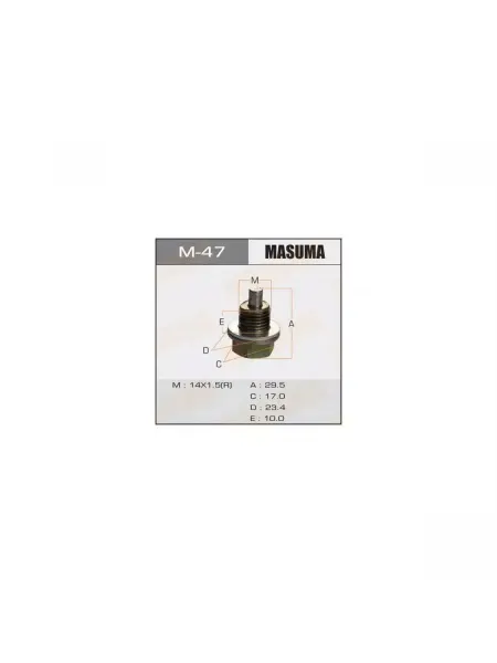 MASUMA пробка сливная! с магнитом 14X1.5 ISUZU