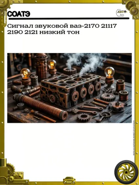 СОАТЭ Сигнал звуковой ваз-2170 21117 2190 2121 низкий тон