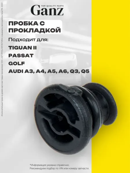 GANZ Пробка с прокладкой М14х1,5 (пластик) VAG GIE11111