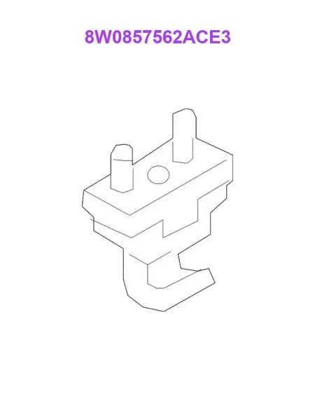 VAG 8W0857562ACE3, Кронштейн солнцезащ