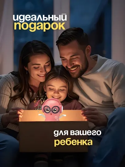 Волшебная танцующая медуза с очками — музыкальная игрушка с подсветкой 3+