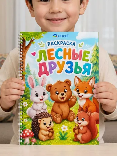 Раскраска для детей AQEEL, книжка-раскраска для рисования, 3+, раскраска
