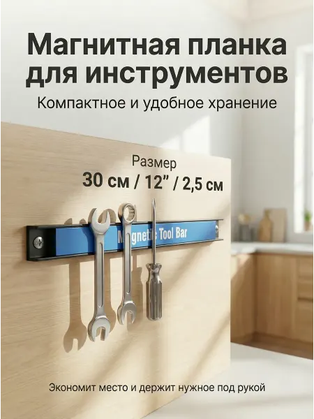 Колир Магнитный держатель для инструментов 30 см