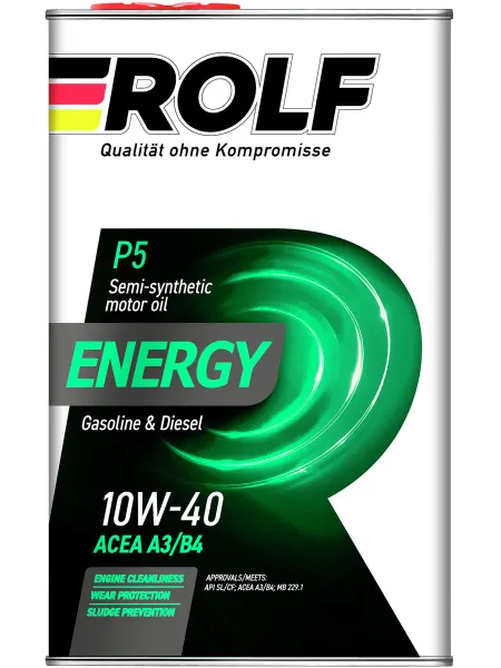 Масло моторное Rolf GT Sae 10W-40 полусинтетическое, 1л