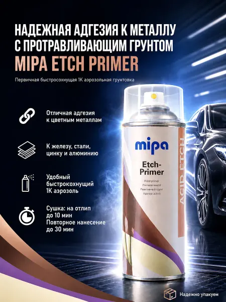 Mipa 1K Etch Кислотный автомобильный грунт аэрозоль 400 мл