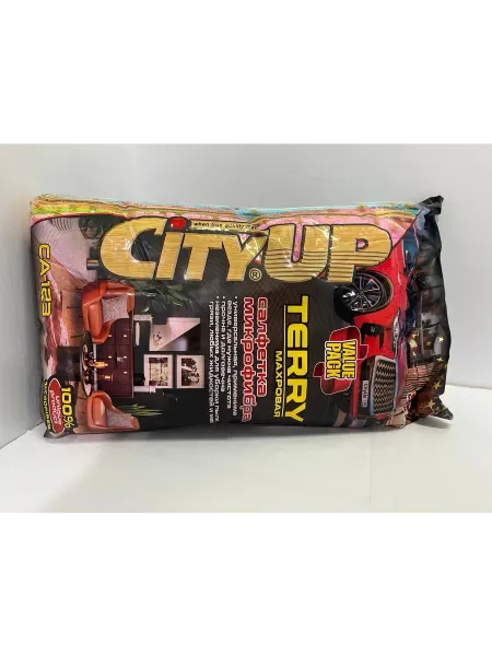 CityUP Салфетка автомобильная цвет микс, 35*40 см, 12 шт