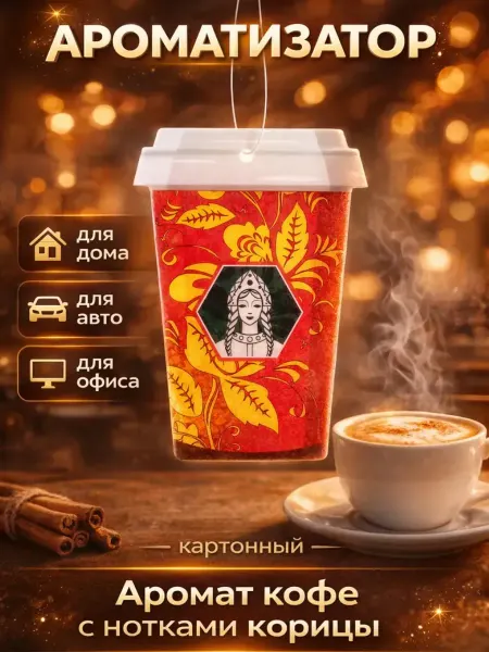 GRAND CARATT Ароматизатор в машину подвесной Кофе