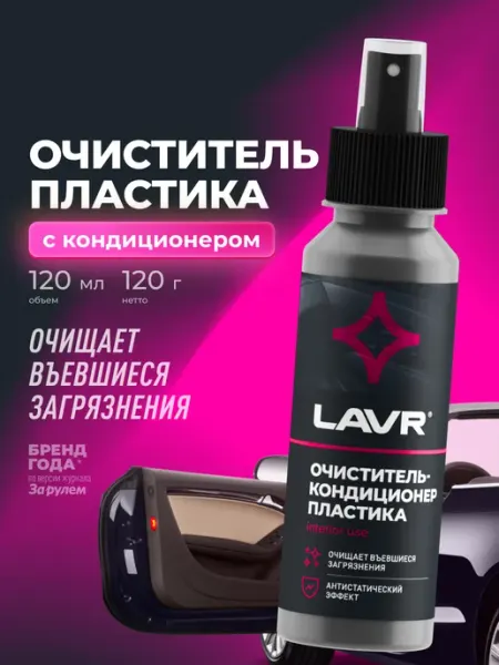LAVR Очиститель пластика автомобиля с кондиционером