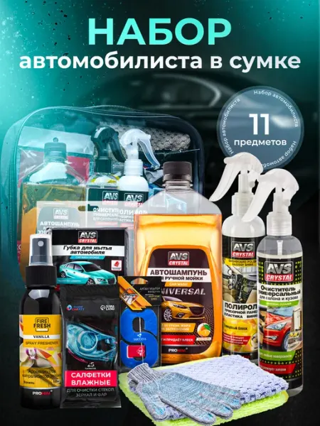 Подарочный набор автохимии для ухода за автомобилем