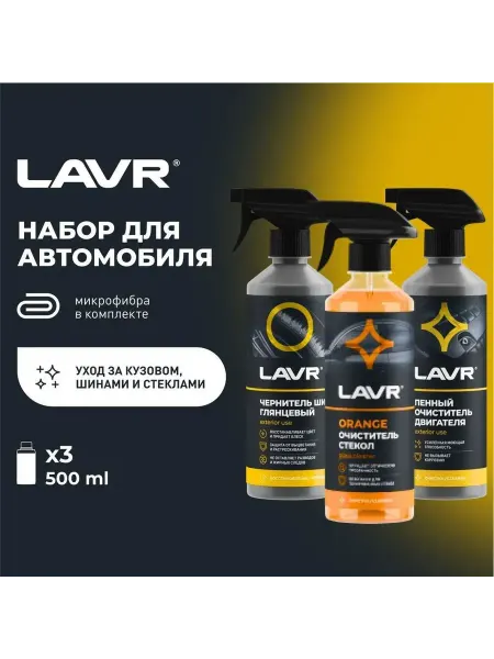 Универсальный набор автохимии для ухода за экстерьером