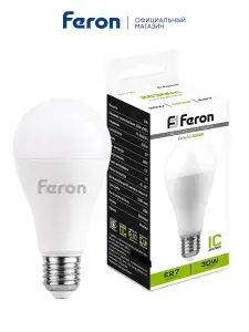 Лампа светодиодная E27 30 Вт A80 груша 4000K нейтральный свет Feron LB-130 38195