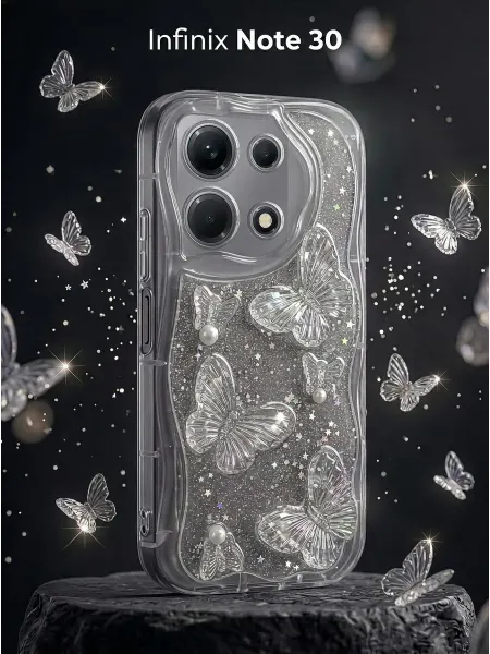 ЧЕХОЛБЕРИ Рельефный чехол с 3D бабочками на Infinix Note 30