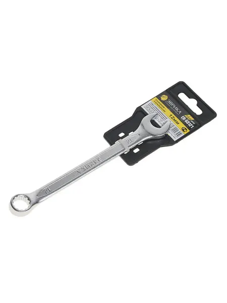 ЭВРИКА Ключ комбинированный 12х12мм CrV Pro