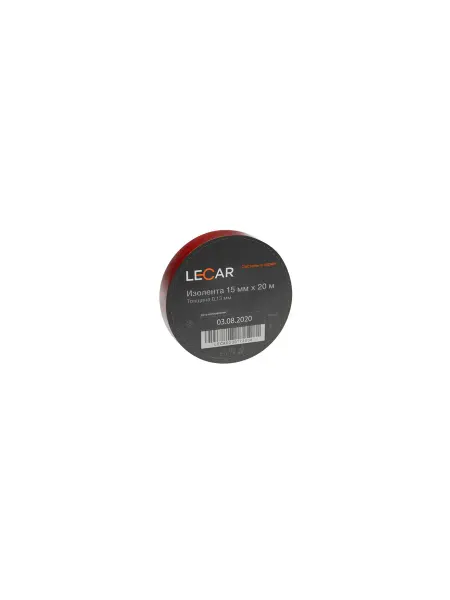 LECAR Изолента ПВХ, цвет красный, 15 мм х 20 м LECAR000123