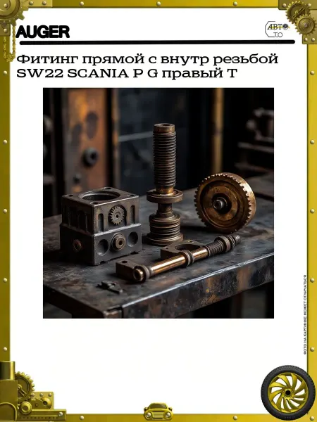 Auger Фитинг прямой с внутр резьбой SW22 SCANIA P G правый T