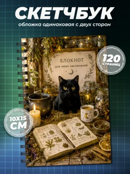 Образ из шума Магия блокнот скетчбук А6 (10×15см)