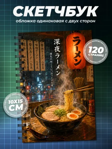 Образ из шума Блокнот в японском стиле А6 (10×15см)