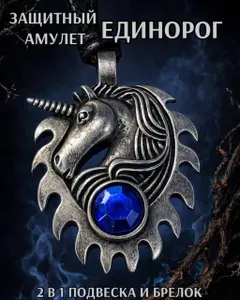 Подвеска, брелок, амулет защитный. Единорог