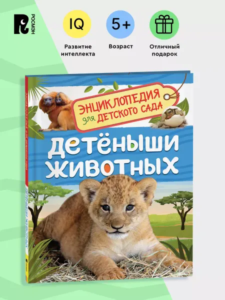 РОСМЭН Книга Детеныши животных. Энциклопедия для детского сада 5+