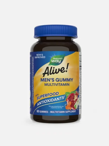 Alive! Men’s Multi Gummy — мужские мультивитаминные жевательные пастилки, 30 порций