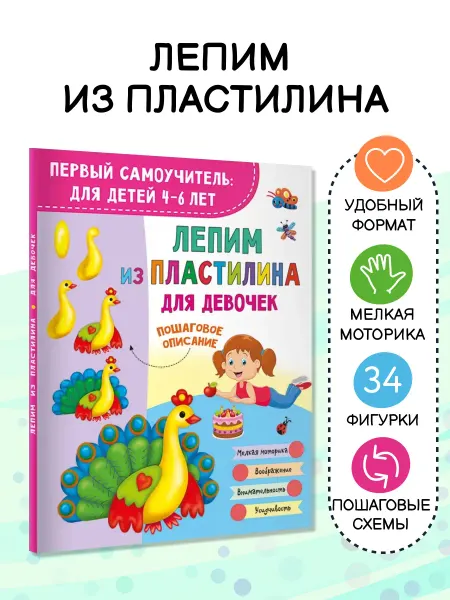 Издательство АСТ Лепим из пластилина для девочек